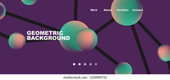 Line points connections geometric abstract background