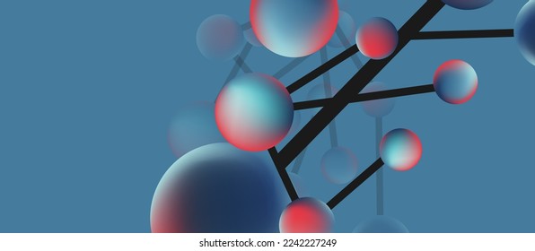 Line points connections geometric abstract background