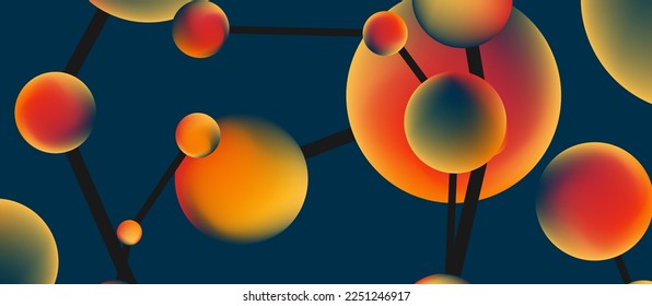 Line points connections geometric abstract background