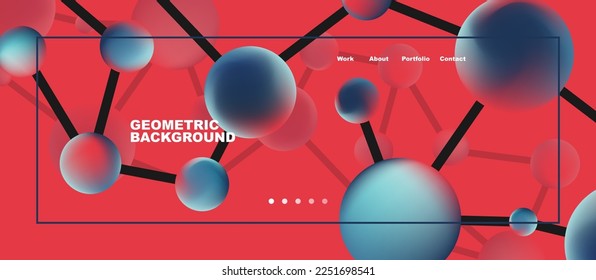 Linienverbindungen auf geometrischem abstraktem Hintergrund