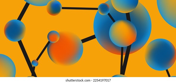 Puntos de línea conexiones fondo abstracto geométrico
