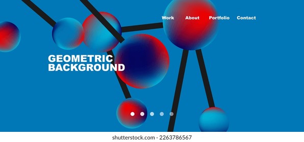 Puntos de línea conexiones fondo abstracto geométrico