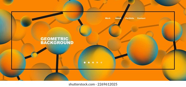 Linienverbindungen auf geometrischem abstraktem Hintergrund
