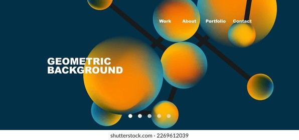 Line points connections geometric abstract background