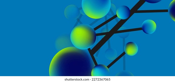 Line points connections geometric abstract background