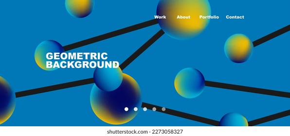 Puntos de línea conexiones fondo abstracto geométrico