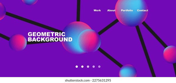 Line points connections geometric abstract background