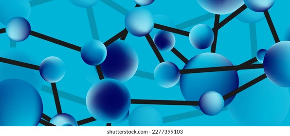 Line points connections geometric abstract background