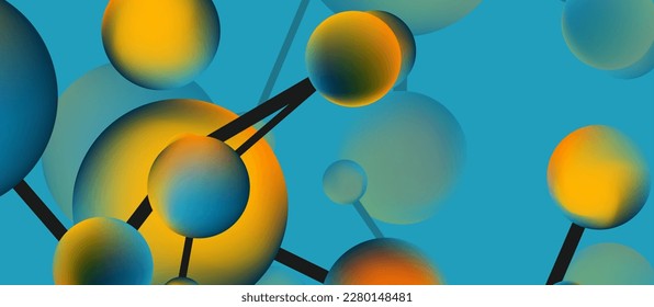 Line points connections geometric abstract background