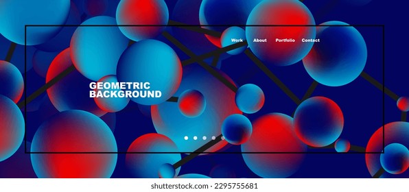 Line points connections geometric abstract background