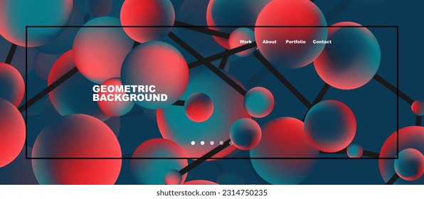 Line points connections geometric abstract background