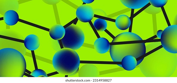 Line points connections geometric abstract background