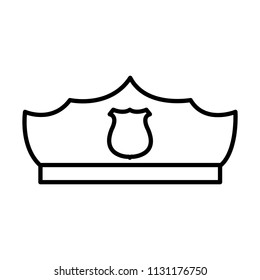 line police hat officer style with emblem