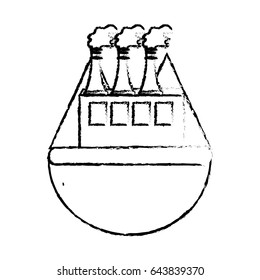 line pollution factory contaminating the environment of planet