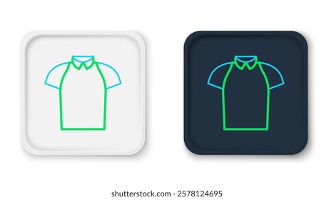 Line Polo shirt icon isolated on white background. Colorful outline concept. Vector