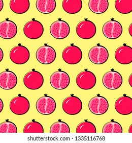 Line Pomegranate Vector