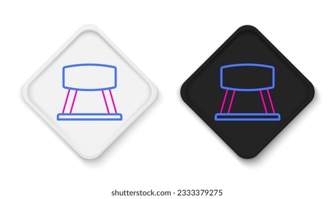 Line Pommel horse icon isolated on white background. Sports equipment for jumping and gymnastics. Colorful outline concept. Vector