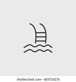 Line  Pool  icon illustration isolated vector sign symbol