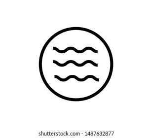 Line pool icon isolated on white background. Outline aquapark symbol for website design, mobile application, ui. Water pictogram. Vector illustration, editable strok. Eps10