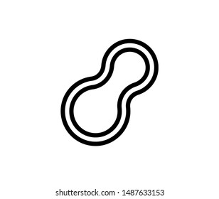 Line pool icon isolated on white background. Outline aquapark symbol for website design, mobile application, ui. Water pictogram. Vector illustration, editable strok. Eps10