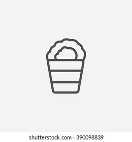line popcorn Icon
