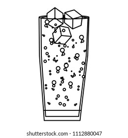 line port liquor glass with ice cubes