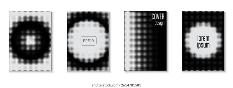 Line Poster Set. Black 1980 Texture. Brand Cover. Color Art With Memphis Elements. Linear Frame With Geometric Design. Business White And Black  Flyer. White Line Poster