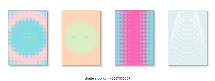 Line Poster Set. Cool Circles In Minimal Layout. Young Brand In Minimalistic Frame. Business Flyer. Minimalist Abstract Pattern. Geometric Graphic Template. Trendy Line Poster