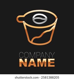 Line Pour over coffee maker icon isolated on black background. Alternative methods of brewing coffee. Coffee culture. Colorful outline concept. Vector