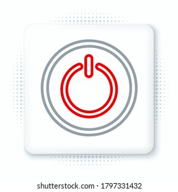 Line Power button icon isolated on white background. Start sign. Colorful outline concept. Vector