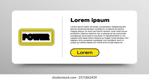 Line Power button icon isolated on white background. Start sign. Colorful outline concept. Vector