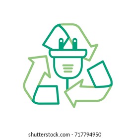 line power cable with environment symbol to care