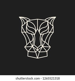 line predator head vector illustration