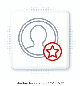 Line Premium create account screen icon isolated on white background. Colorful outline concept. Vector