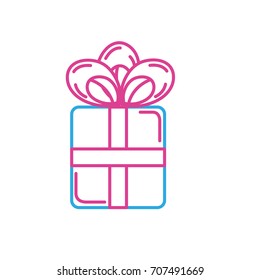 line present gift with ribbon bow design