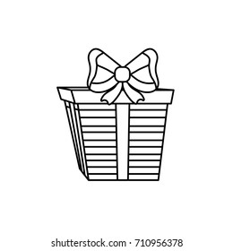 line present gift with ribbon bow decoration design