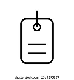 line price tag icon stock illustration 