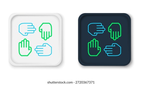 Line Project team base icon isolated on white background. Business analysis and planning, consulting, team work, project management. Developers. Colorful outline concept. Vector