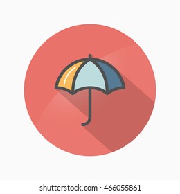 Line protec  icon, Vector flat long shadow design. EPS10