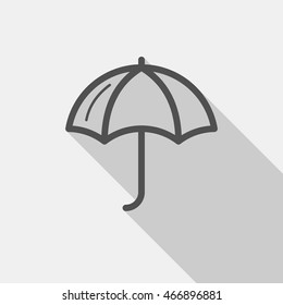 Line protec  icon, Vector flat long shadow design. EPS10
