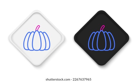 Line Pumpkin icon isolated on white background. Happy Halloween party. Colorful outline concept. Vector
