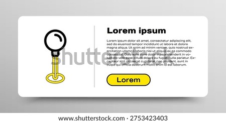 Line Push pin icon isolated on white background. Thumbtacks sign. Colorful outline concept. Vector