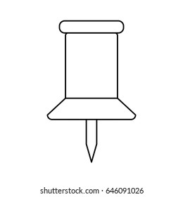 line pushpin symbol icon design