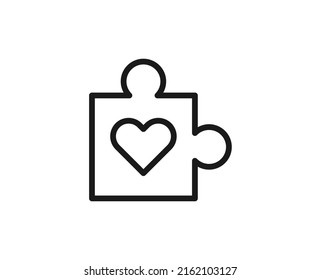 Icono de rompecabezas de línea aislado en fondo blanco. Símbolo de esquema para diseño de sitio web, aplicación móvil, ui. Pictograma de rompecabezas. Ilustración vectorial, с editorial k. 