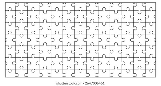 line puzzle piece background vector