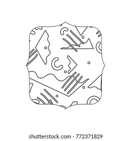 line quadrate with abstract figures style background