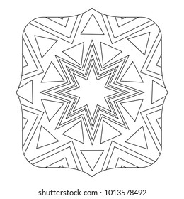 line quadrate with pattern abstract shapes backgroun design