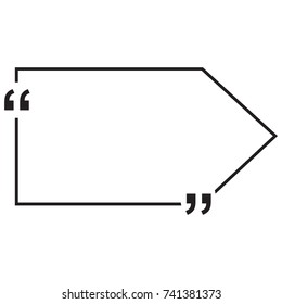 Line quote text bubble