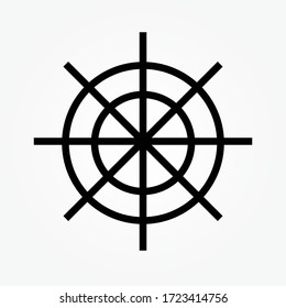 line radar icon vector illustration