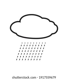 Line rain icon isolated on background storm sign. weather concept vector rain symbol for website design illustration eps 10
